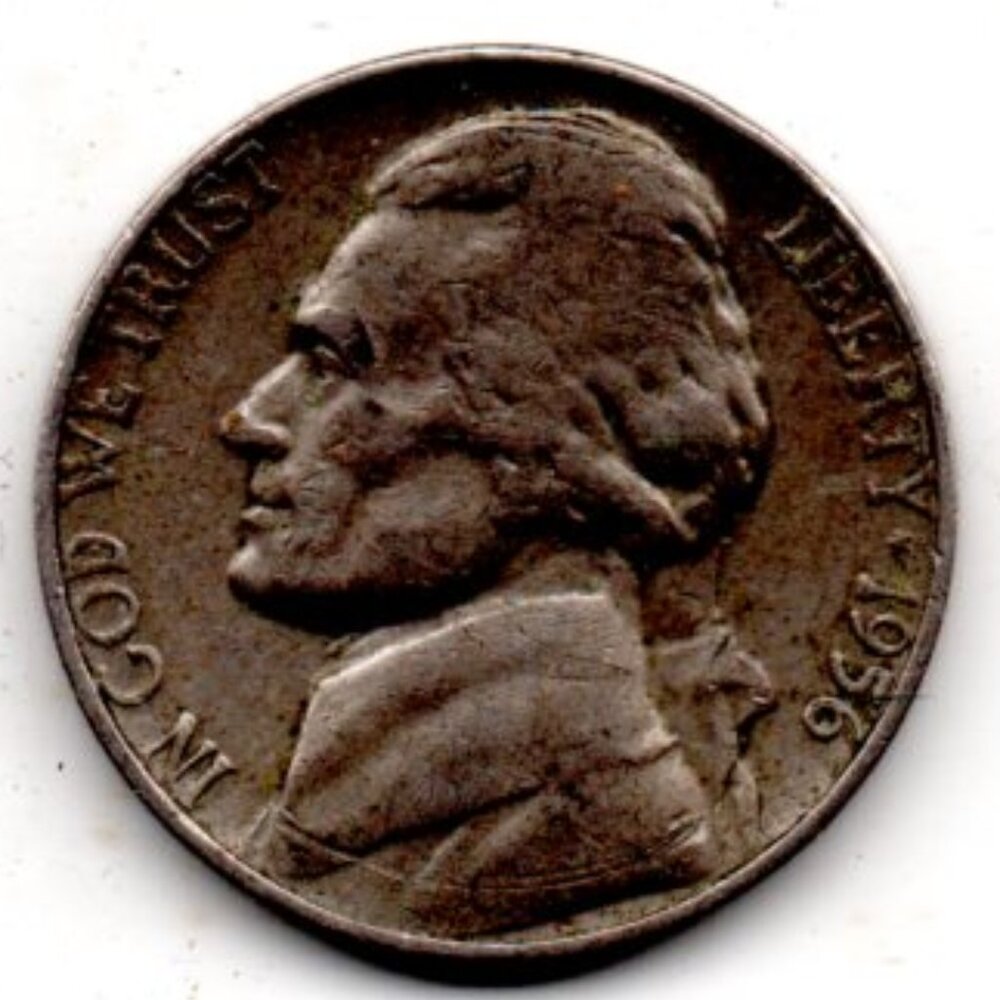1956 Vintage Thomas Jefferson Nickel - Scarce Estate Find